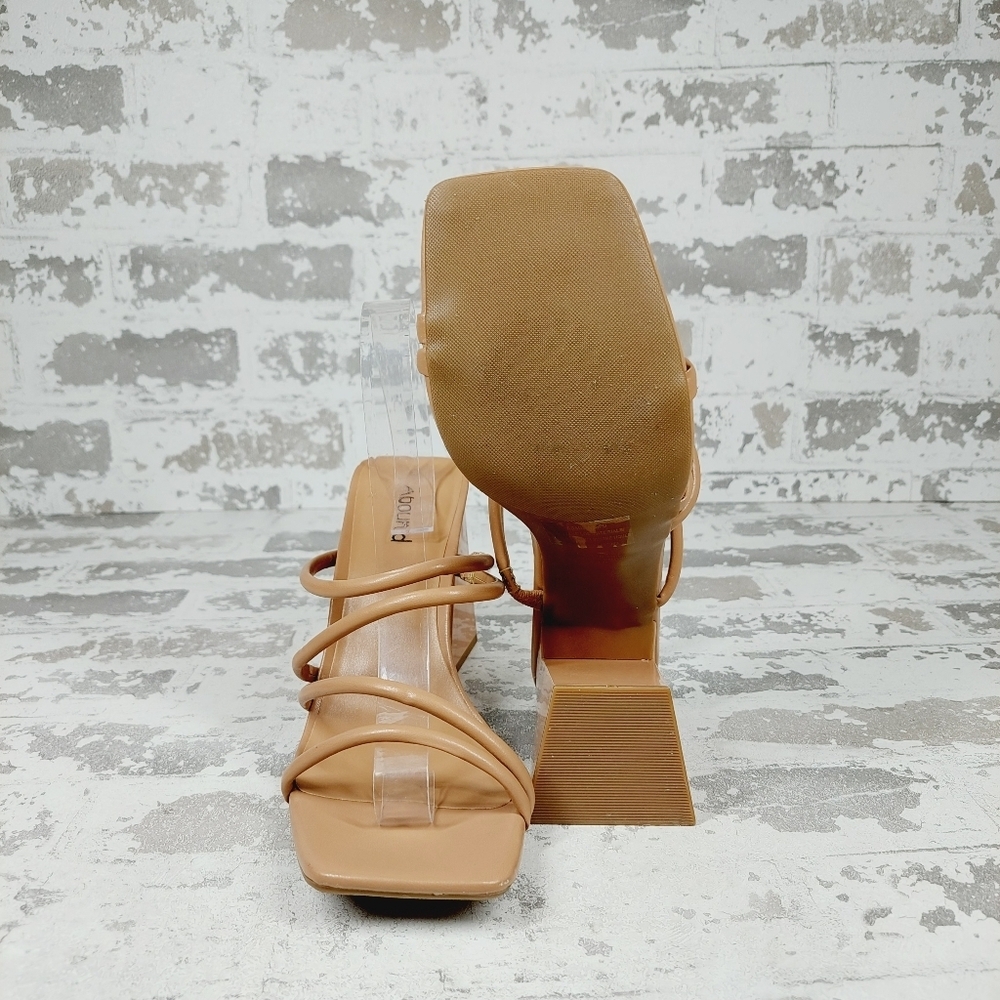 New Abound Austyn Brown Tubular Strap Block Heel Sandals A931 - Picture 8 of 10